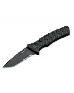 Böker Plus Strike Tanto All Black automatic knife, SKU 01BO401, EAN 4045011117817