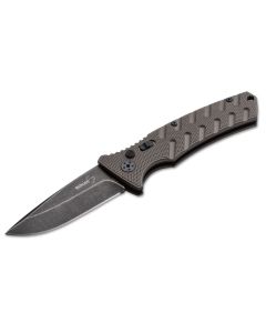 Böker Plus Strike Droppoint Coyote automatic pocket knife, SKU 01BO424, EAN 4045011140600