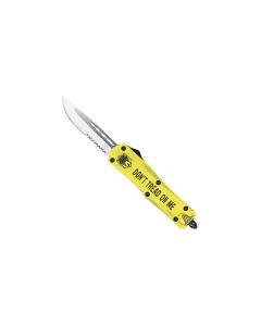 CobraTec Medium FS-3 Don't Tread On Me drop serrated automatic knife OTF