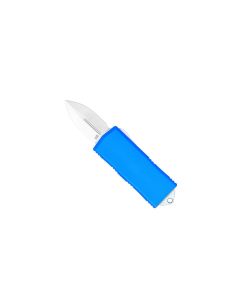 CobraTec OTF Money Clip blue automatic knife OTF with dagger blade, SKU BLUOTFMCDAGNS, EAN 99654038842