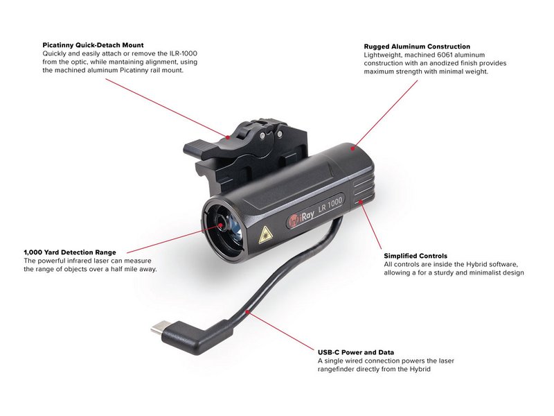 iRayUSA Hybrid Series Laser Range Finder 1000 AC82